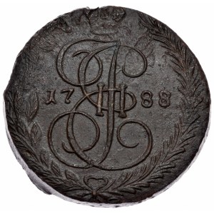 Rusko, Katarína II, 5 kopejok 1788 EM, Jekaterinburg