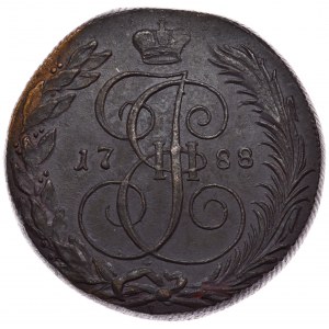 Rosja, Katarzyna II, 5 kopiejek 1788 KM, Suzun
