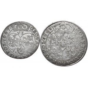 Satz ort 1668 TLB und Sixpence 1667 TLB, Bydgoszcz