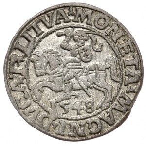 Zikmund II Augustus, půlgroš 1548, Vilnius, L/LITVA, římská číslice v datu