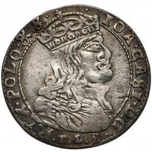 John Casimir, sixpence 1666, Vilnius