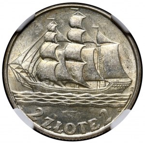 2 Gold 1936 Segelschiff