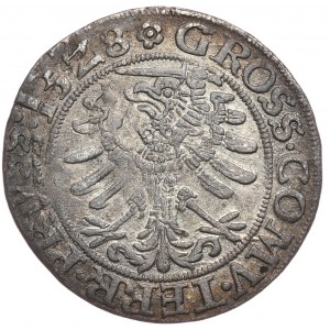 Žigmund I. Starý, groš 1528, Toruň, nepopísané PRVSSIE/PRVSS