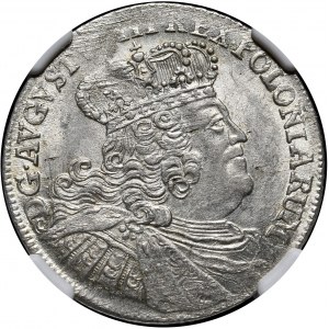 August III, crown orth 1755, Leipzig, wide bust