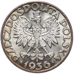 2 złote 1936 żaglowiec
