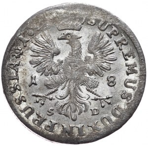 Prusy (księstwo), Fryderyk III, ort 1698-99 SD (szeroko rozstawione)