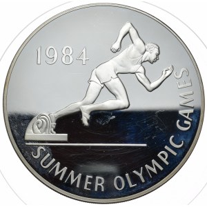 Jamajka, 25 dolarów 1984, Igrzyska w Los Angeles, 136 g, Ag 925
