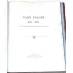 BANK POLSKI 1828-1928. Dla upamiętnienia stuletniego jubileuszu otwarcia. Warszawa 1928.