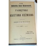 KOŹMIAN- PAMIĘTNIKI KAJETANA KOŹMIANA T. 1-6 (w 2 wol.) wyd. 1907