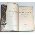 SIENKIEWICZ - QUO VADIS wyd.2 z 1897r.