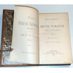 SIENKIEWICZ - QUO VADIS 2nd edition from 1897.