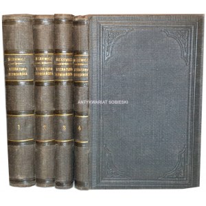 MICKIEWICZ- LITERATURA SŁOWIAŃSKA t. I-IV [komplet] Poznań 1865 OPRAWA