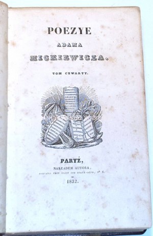MICKIEWICZ - DZIADY cz. III Paryż 1832r. PIERWODRUK