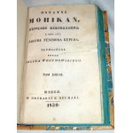 COOPER- OSTATNI MOHIKANIN t.1-4 (w 2 wol.) wyd.1 Wilno 1830
