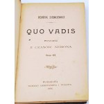 SIENKIEWICZ - QUO VADIS wydanie 1 z 1896r.