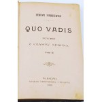 SIENKIEWICZ - QUO VADIS wydanie 1 z 1896r.