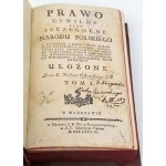 OSTROWSKI- PRAWO CYWILNE NARODU POLSKIEGO t.1-2 [koplet w 2 wol.] wyd. 1784