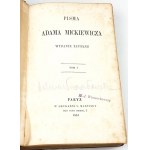 MICKIEWICZ- PISMA t. 1-6 wyd. Paryż 1860-1861