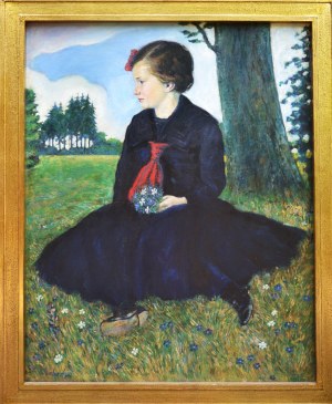 Alois ERBACH [1888 - 1972], Dziewczynka w parku