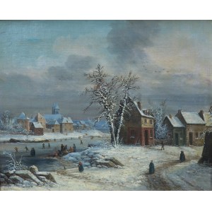 Nierozpoznany malarz [XIX], Zabawa na lodzie