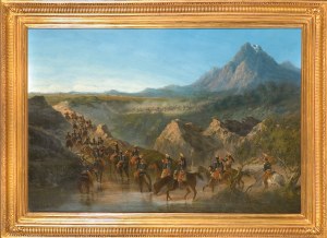 Julius Charles Jules SEDILLE [1807-1871?], Wyjazd francuskiej kawalerii w góry