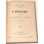 JACKOWSKI- O SOCYALIZMIE wyd. 1892