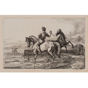 Johann Adam Klein (1792 - 1875), Set of 3 prints - Scenes with horses, circa mid-19th century.