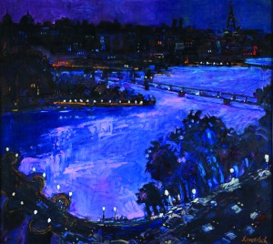 Jan SZANCENBACH (1928-1998), Pejzaż nocny z Paryża: Pont Neuf I Pont Des Arts