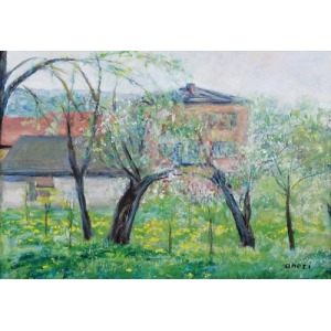 ANERI Irena Weiss (1888-1981), Ogród z jabłoniami
