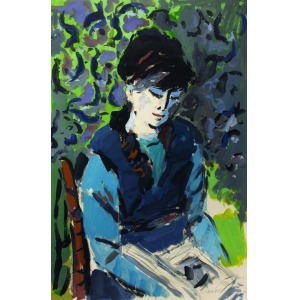 Jerzy LUBAŃSKI (1925-2005), Portret kobiety siedzącej