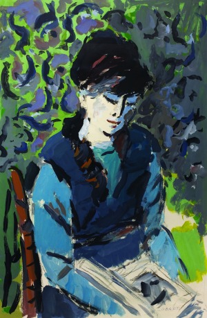 Jerzy LUBAŃSKI (1925-2005), Portret kobiety siedzącej