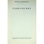 GOMBROWICZ Witold FERDYDURKE Wydanie 1