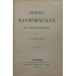 NIEMCEWICZ Julian Ursyn ŚPIEWY HISTORYCZNE, z księgozbioru prof. Kazimierza Nitscha (1874-1958)