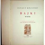 KRASICKI Ignacy BAJKI Ilustracje SZANCER, Wyd.1952