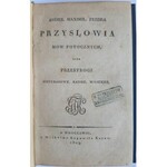 Fredro, Przysłowia mów potocznych, Wrocław 1809 r. z Bibl. Czartoryskich