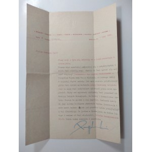 Brief von Tadeusz Przypkowski, 1966.