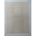 Brief von Tadeusz Przypkowski, 1966.