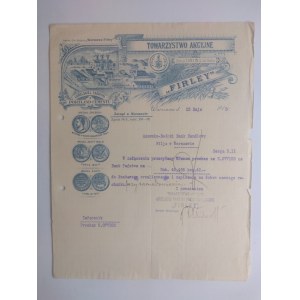 Pismo na papierze firmowym Towarzystwa Akcyjnego Lubelskiej fabryki Portland-Cementu Firlej