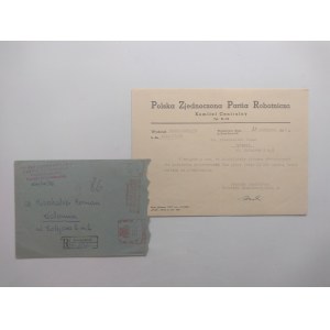Pismo na papierze firmowym Komitetu Centralnego PZPR, 1956 r.