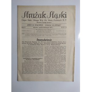 Strażak Śląski Katowice, październik - listopad 1937 r. Rok X, nr 10-11