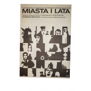 Plakat kinowy do filmu MIASTA I LATA [1974], reż. Aleksandr Zarchi, rozmiar ok. 57 x 83,5cm