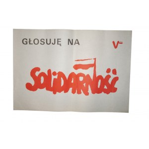 Głosuję na SOLIDARNOŚĆ 34 x 49,5cm