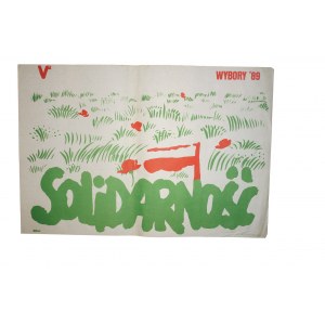 Plakat na wybory w roku 1989 SOLIDARNOŚĆ / Wiosna 33 x 49cm