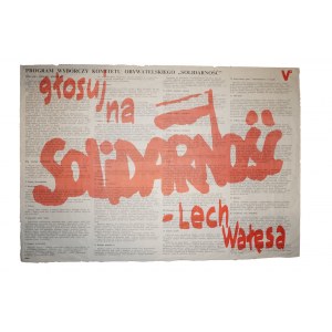 Program Wyborczy Komitetu Obywatelskiego SOLIDARNOŚĆ 70 x 100cm