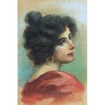 Anton Romako (1832 Atzgersdorf-1889 Wiedeń), Portret młodej kobiety