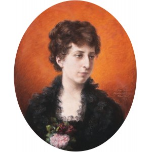 Gabriel Nicolet (1856 Pons-1921 Villefranche-sur-Mer), Portrait of Madame F. Le Grand, 1883.