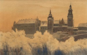 Stanisław Fabijański (1865 Paryż - 1947 Kraków), Widok na Wawel