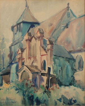 Józef Kozłowski (1905- 1991 Toruń), Kościół w Trzebczu Szlacheckim, 1937 r.