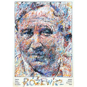 Waldemar Świerzy (1931 Katowice-2013 Warszawa), Tadeusz Różewicz, projekt plakatu