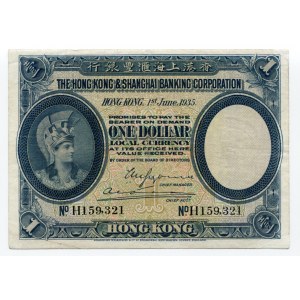 Hong Kong The Hongkong & Shanghai Banking Corporation 1 Dollar 1935